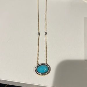 Beautiful turquoise and gold necklace